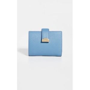 Marc Jacobs Half Moon Small Leather French Wallet in Country Blue